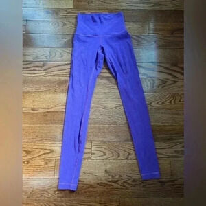 Lululemon Wunder Under High Rise Cotton Heathered Tender Violet Purple Sz 4
